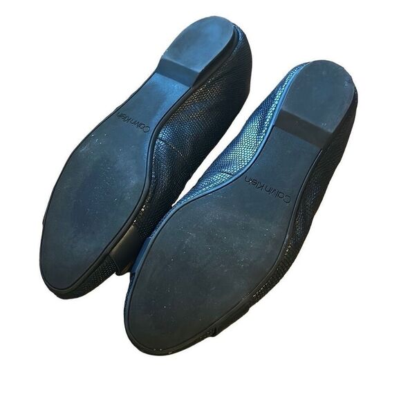 Calvin Klein Black Textured Ballet Flats with Silver Buckle Detail Women US 7 - Picture 8 of 8